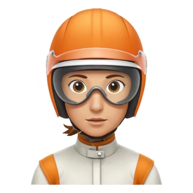 professional horse racing rider portrait, head and shoulders only, helmet visor, racing goggles, sleek jockey outfit, focused expression, 3D cartoon, mobile game icon style, clean background, no text, no watermark
 sticker