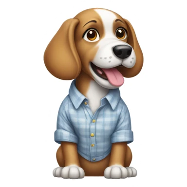 Dog wearing a shirt  sticker