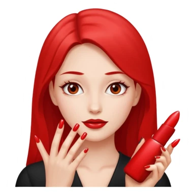 Girl with long nails sticker