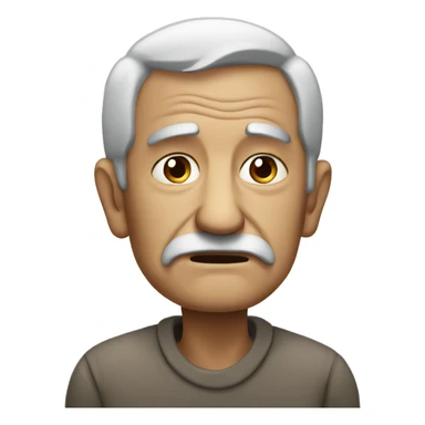 old sad poor man sticker