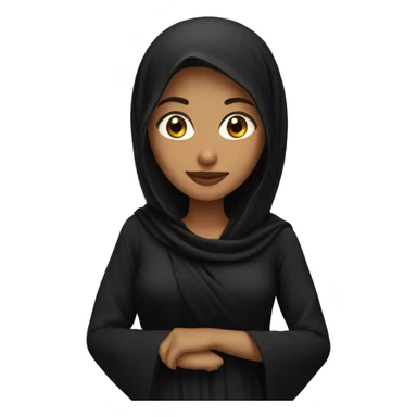 Saudi Arabia woman with black dress sticker