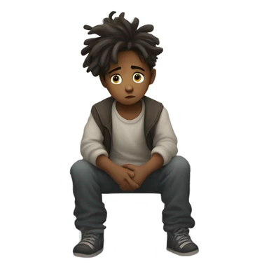 Sad boy in jail cell sticker