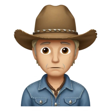 Sad cowboy sticker