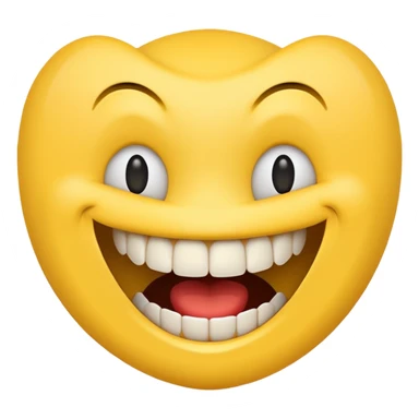 Weird creepy smile emoji sticker