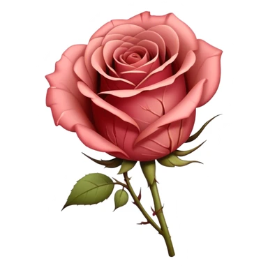 broken heart wilted rose sticker
