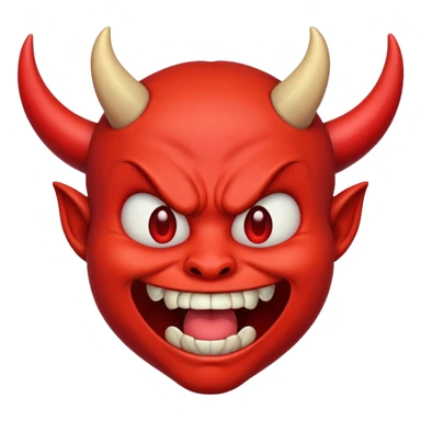 Cringing devil emoji sticker