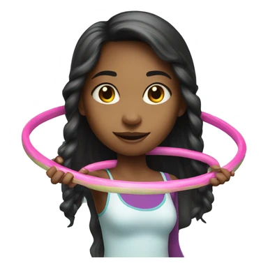 girl with hula hoop sticker