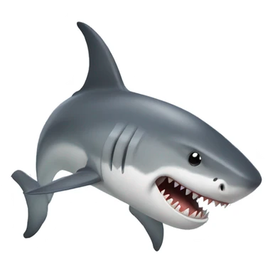 Tiburón con piernas y alas grandes y manos  sticker