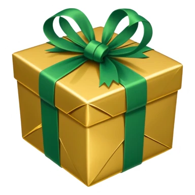 gift in golden and green shadows sticker