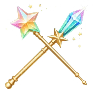 glitter magic wand sticker