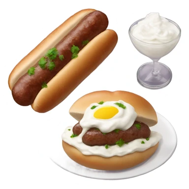 Cevapi with kaymak and onions  sticker