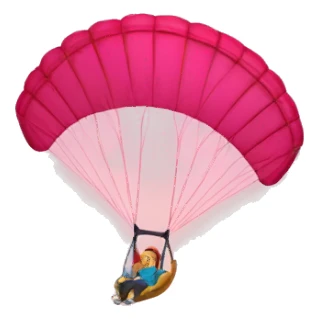 Parapente rose sticker