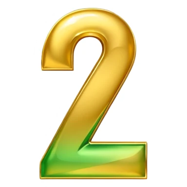 number 7 in golden and green shadows sticker