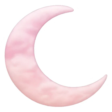 Crescent moon and light pink clouds sticker