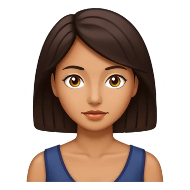  mujer de piel trigueña y pelo oscuro  sticker