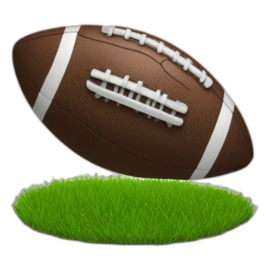 a football with a foot sticker