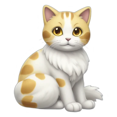 Sitting-bicolor-ice-type-cat-pokemon sticker