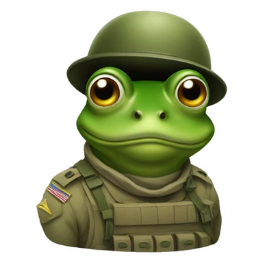 Military frog sticker