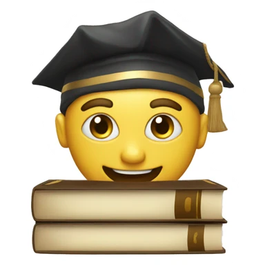 A smiling law book sticker