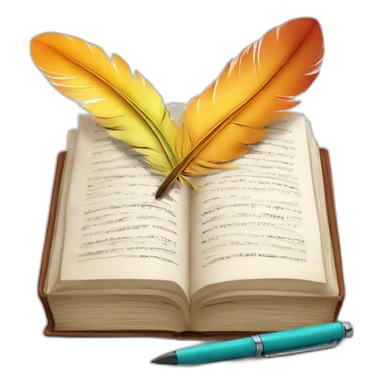 Open book with feather pen words on page say CERT sticker