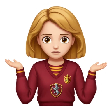 hermione shrugging,  sticker