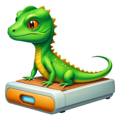 lizard in a tanning bed  sticker