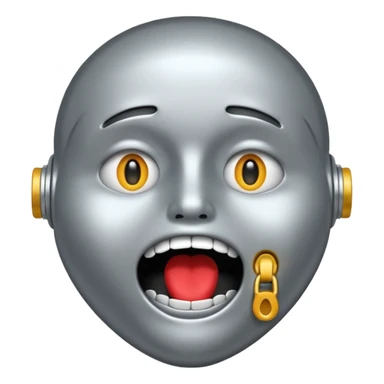 zipper closing a mouth shut sticker