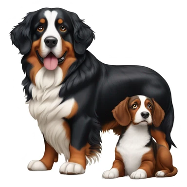bernese mountain dog with dachshund sticker