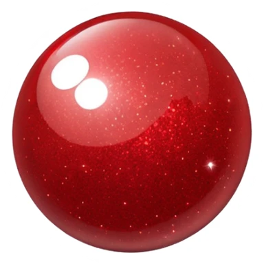 glitter bolinha vermelha pequena sticker