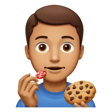 Man eating cookies sticker