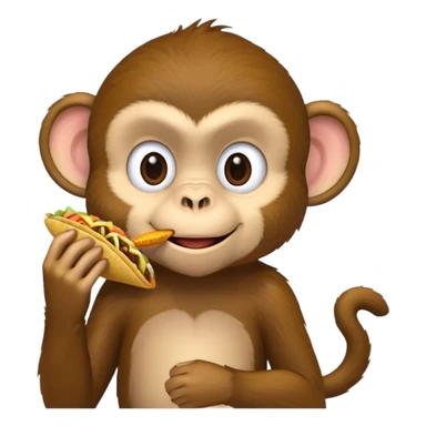 Preppy monkey eating tacobell sticker