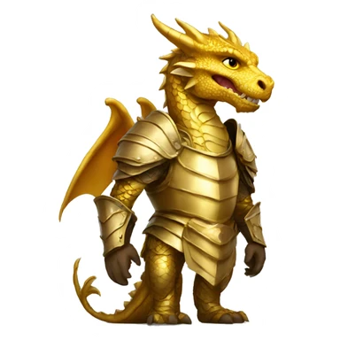 dragon wearing golden armor sticker