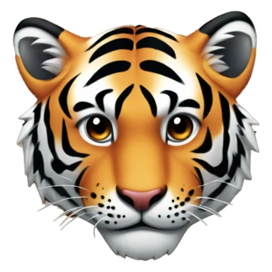 Tiger smiling as a piece of fire wood sticker