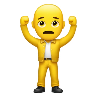 yellow man doing a shoulder shrug to show that he doesn't know something sticker