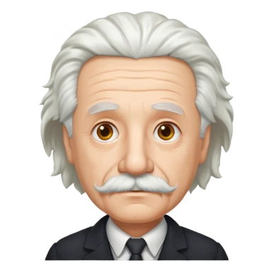 Einstein character front view sticker