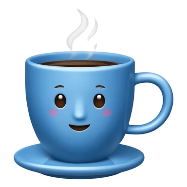 hot blue coffe cup sticker