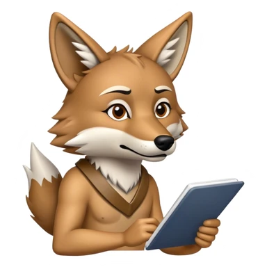 Coyote taking notes  sticker