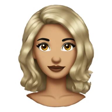 Tanned woman with black hair pin up leopard  sticker