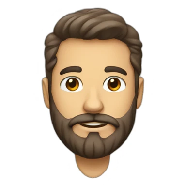 Calvo con barba sticker