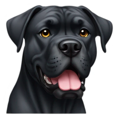 black muscular Cane Corso with cropped ears sticker