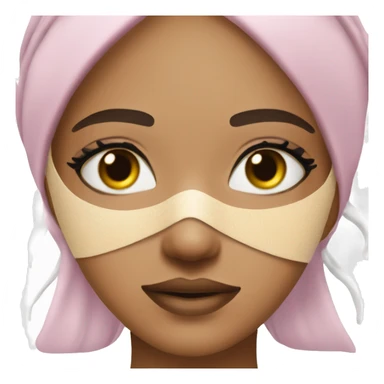Girl doing skincare Maske on her Face 🥒 on her eyes  sticker