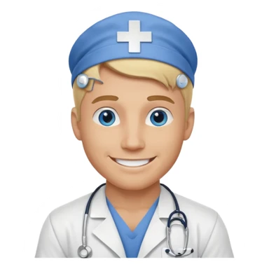 Shirtless Muscular blonde guy nurse sticker