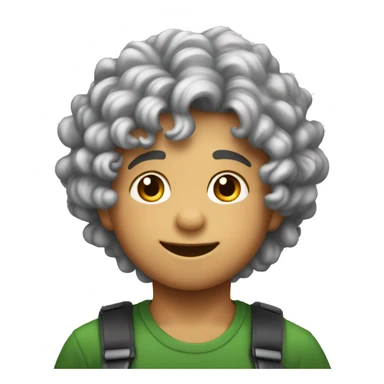 Niño de 3 años pelirrojo con rizos feliz sticker