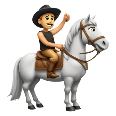 Fred flinstone on a horse sticker