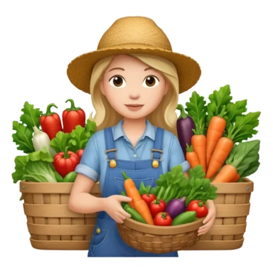 female farmer sticker