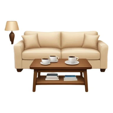 Realistic livingroom neutral color sticker