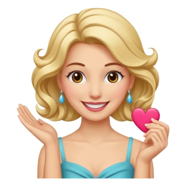 Emoji qui sourire avec un doigt d’honneur et un noeud dans les cheveux ils faut que se soit girly sticker