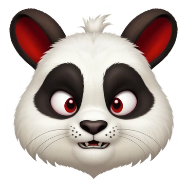 evil bunny from kung fu panda 4 sticker
