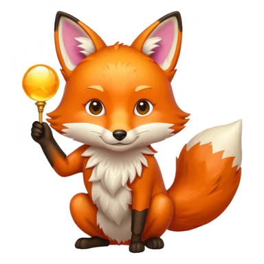 fox holding a sun ☀️🦊 sticker