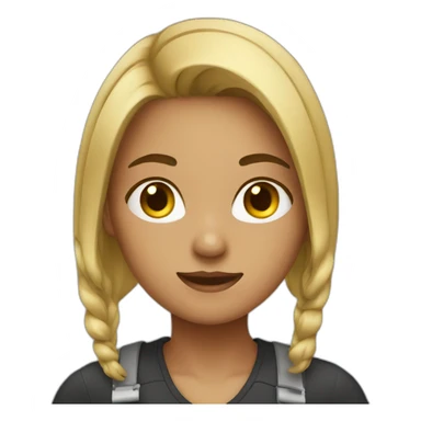 Girl on work sticker